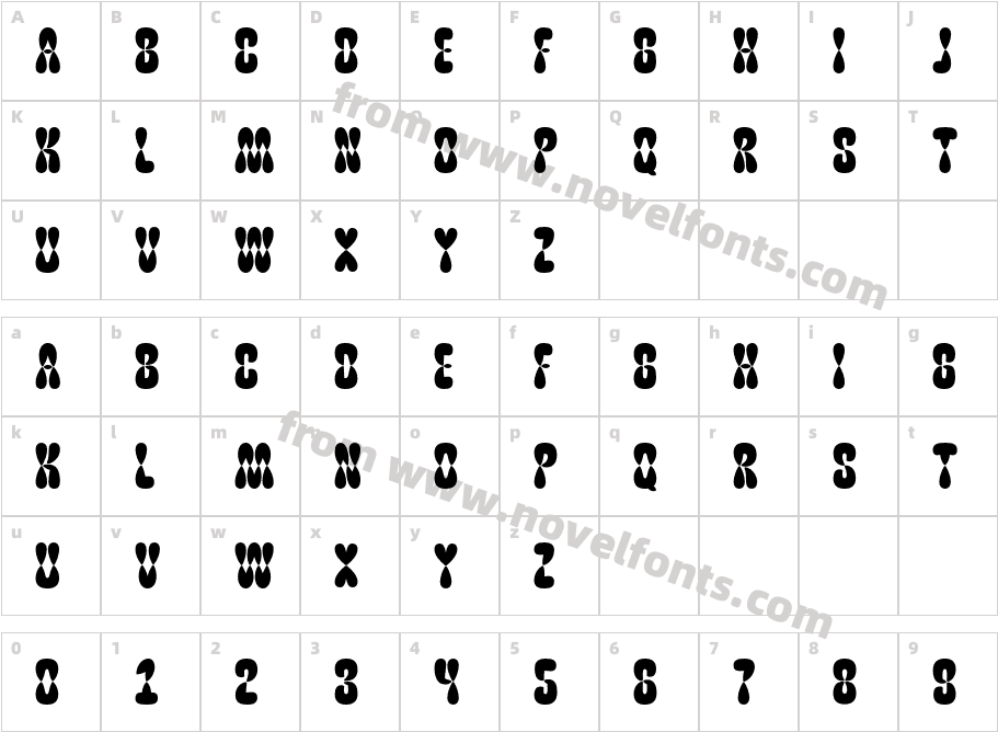 Co Fo Flic Flac RegularCharacter Map