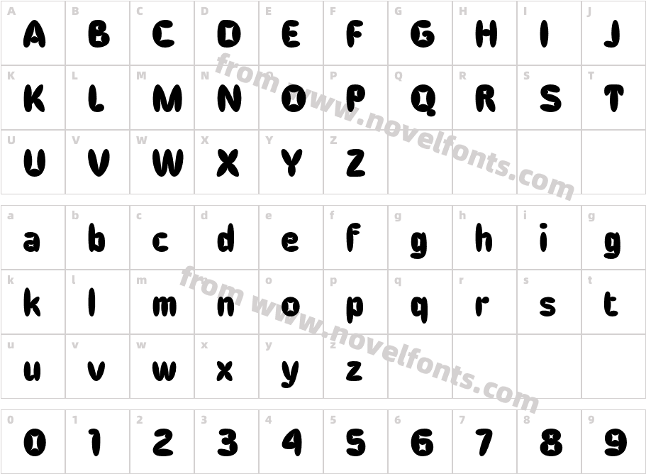 Cocana RegularCharacter Map