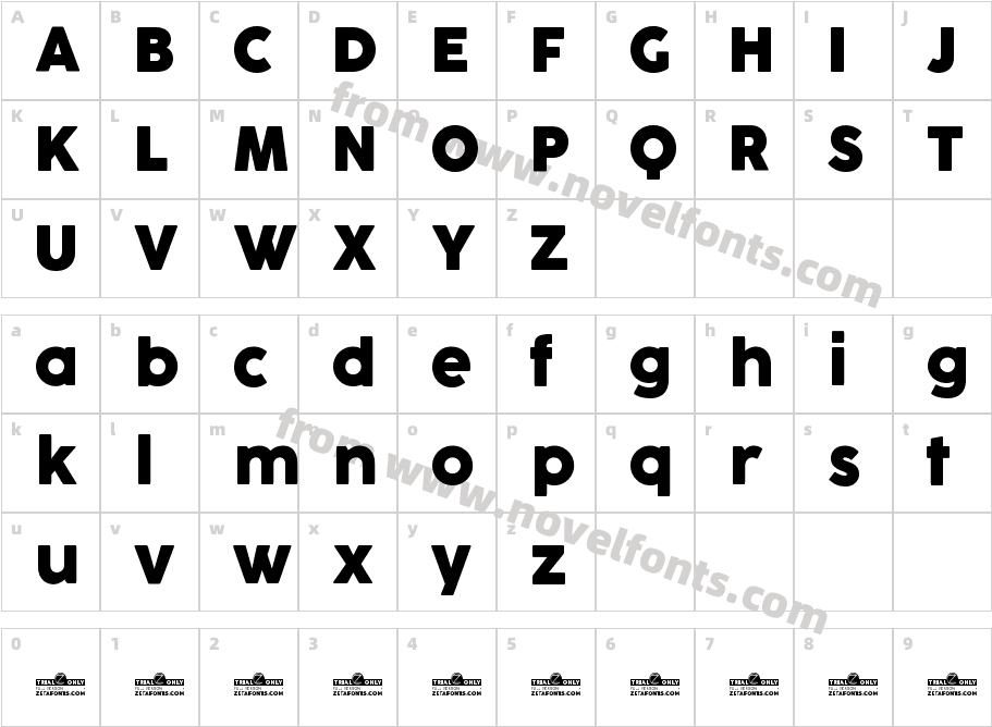 Cocogoose Pro Trial BoldCharacter Map