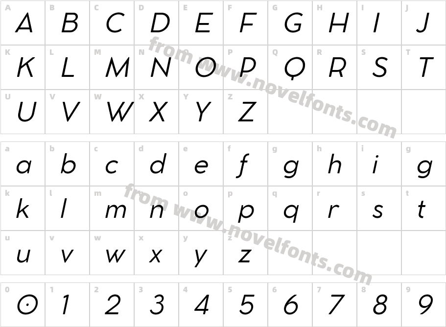 Cocomat Pro ItalicCharacter Map