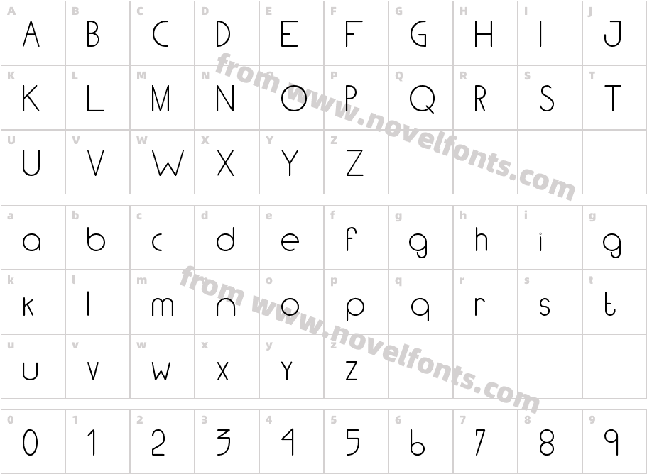 Light tfbCharacter Map