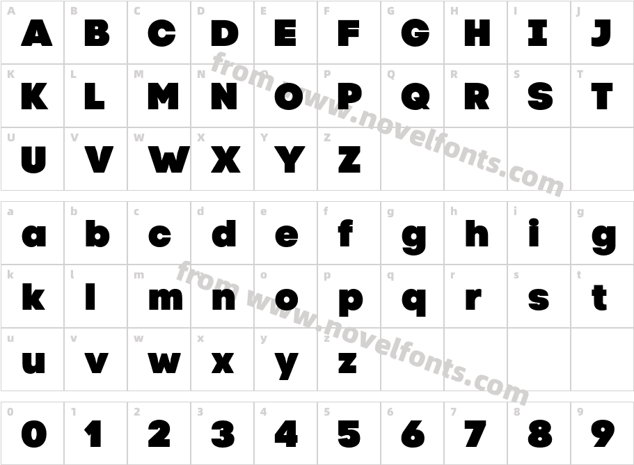Code Pro Trial Black LCCharacter Map
