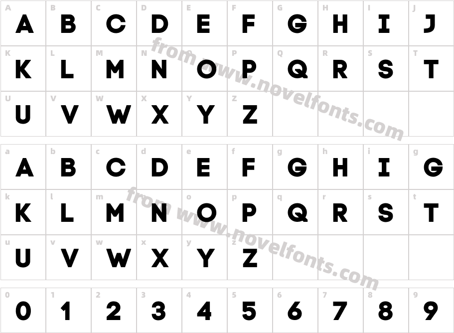 Code Pro Trial BoldCharacter Map