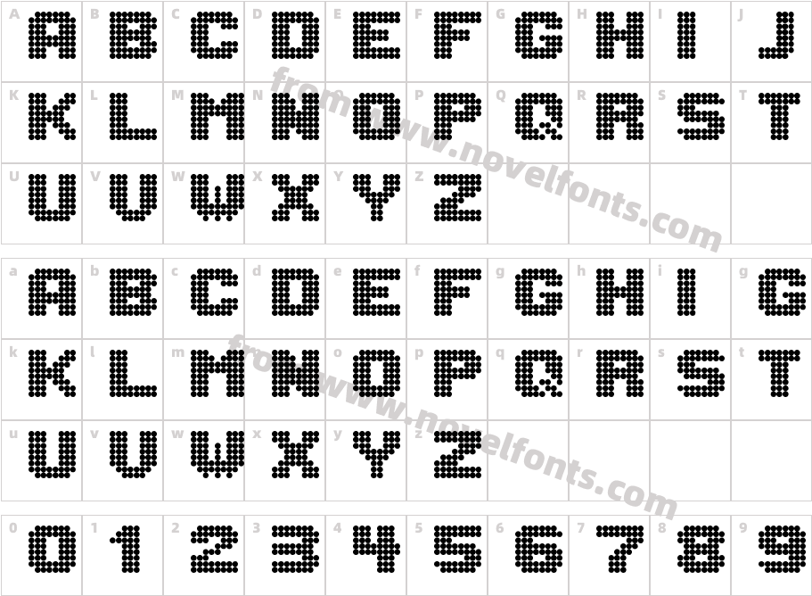 Lightdot 8x8 RegularCharacter Map