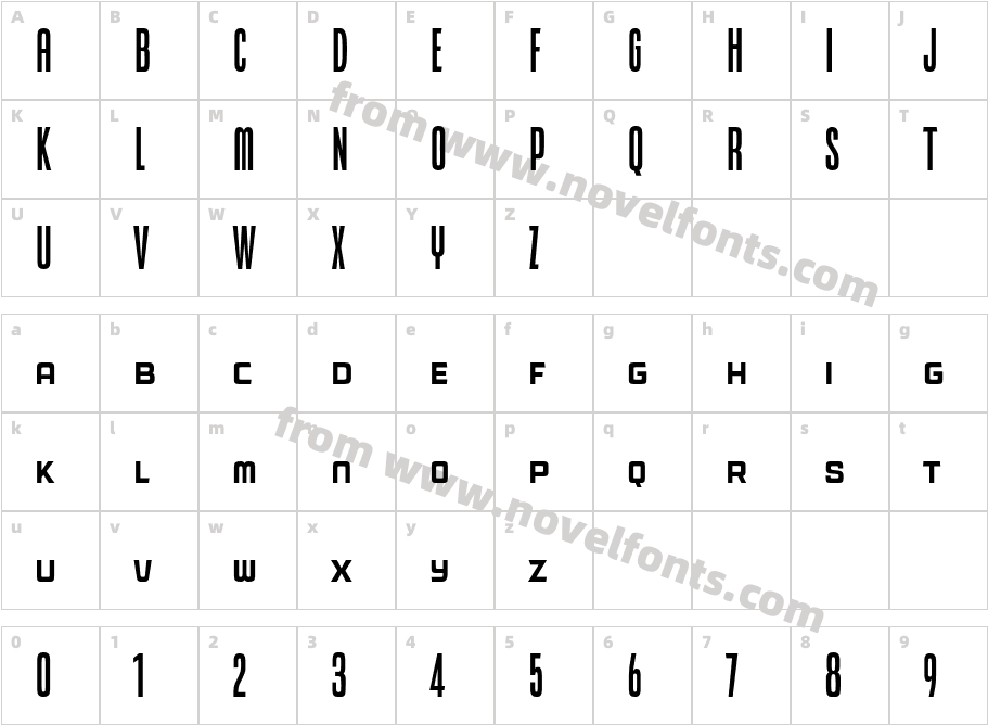 Cold Cuts BoldCharacter Map