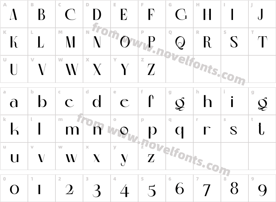 Colibre Bristole Pro Extra BoldCharacter Map