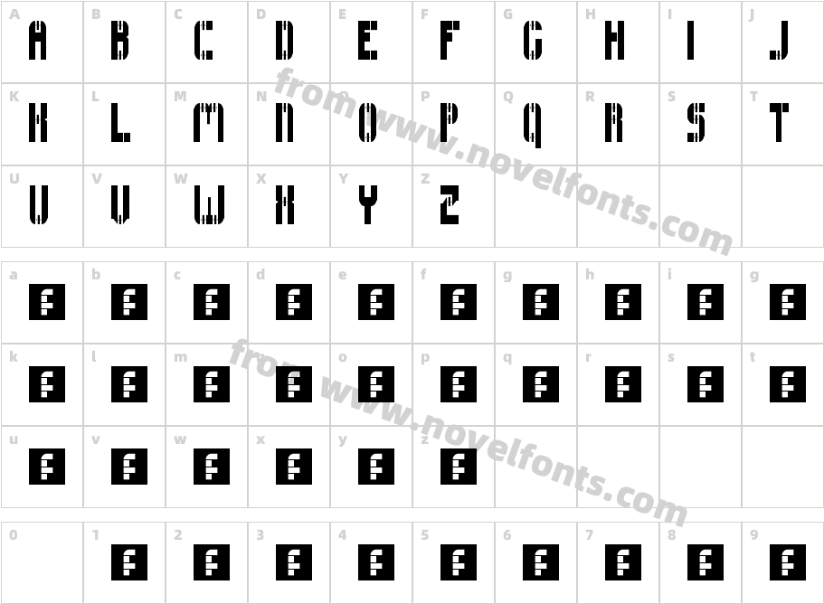 Collida Compustencil RegularCharacter Map