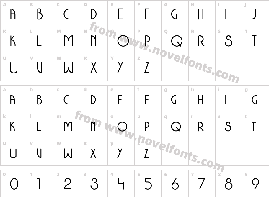 Colonia Deco Uppercase BoldCharacter Map