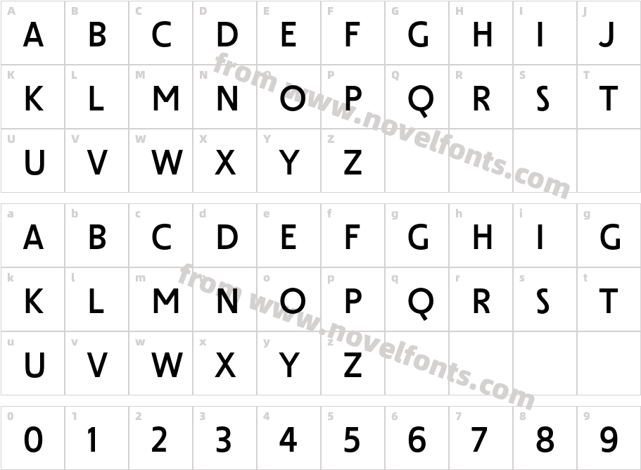 Colville MediumCharacter Map