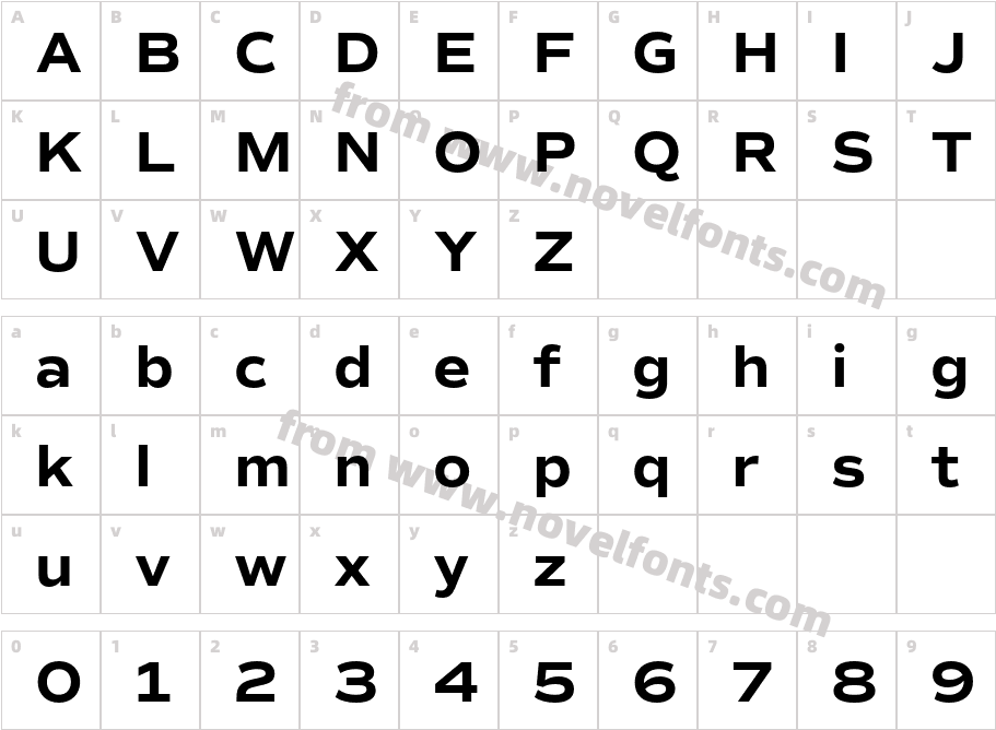 Commuters Sans BoldCharacter Map