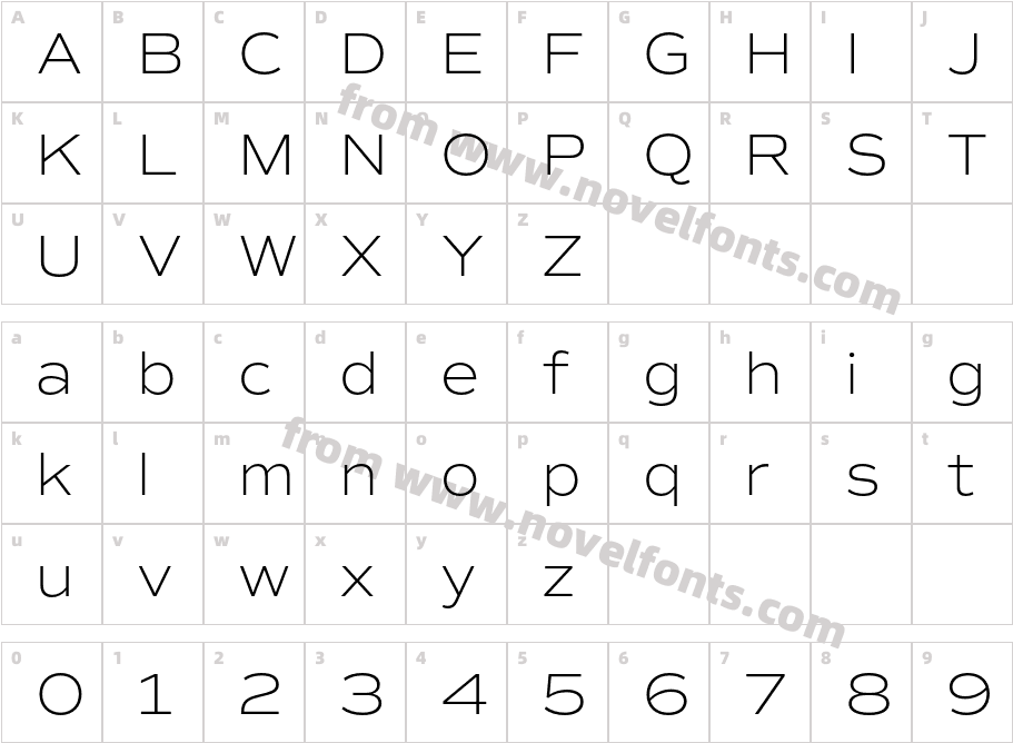 Commuters Sans Extra LightCharacter Map