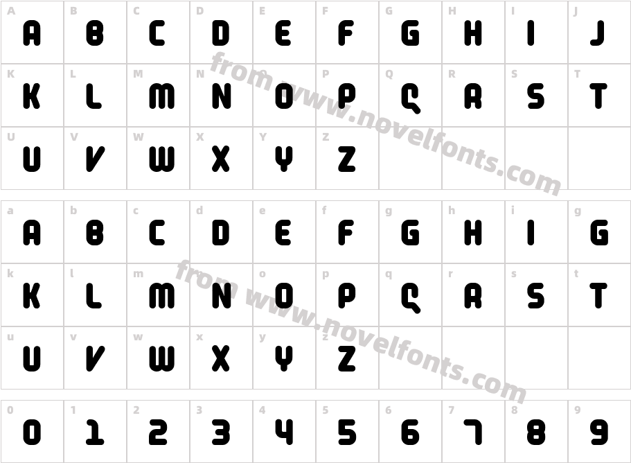 Compacity Ultra CondensedCharacter Map