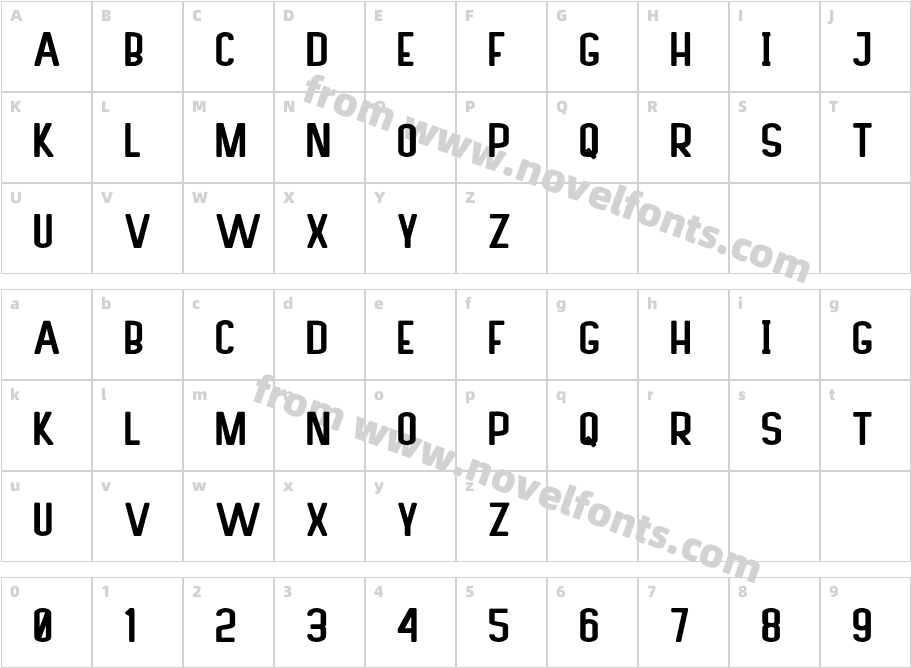 Concepts Sans Serif BoldCharacter Map