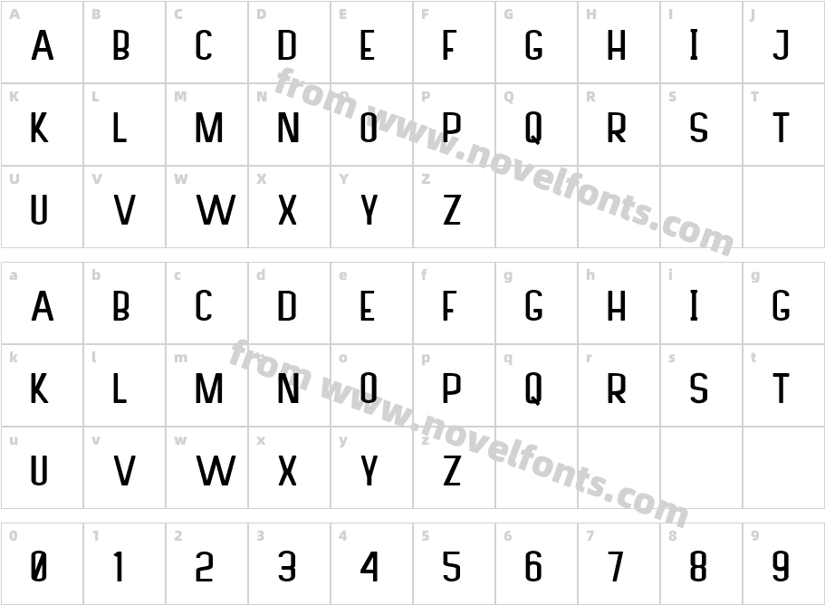 Concepts Sans SerifCharacter Map