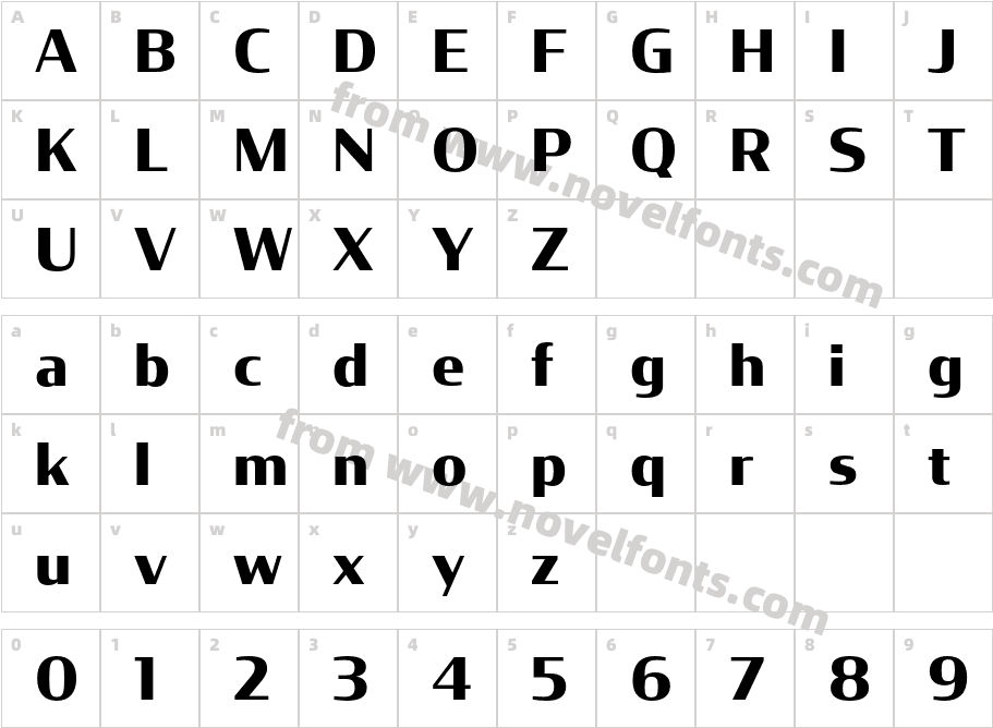 Condor BoldCharacter Map