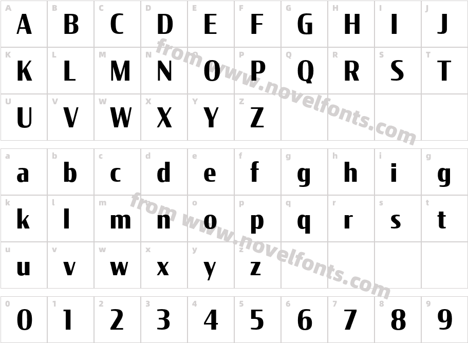 Condor Cond BoldCharacter Map