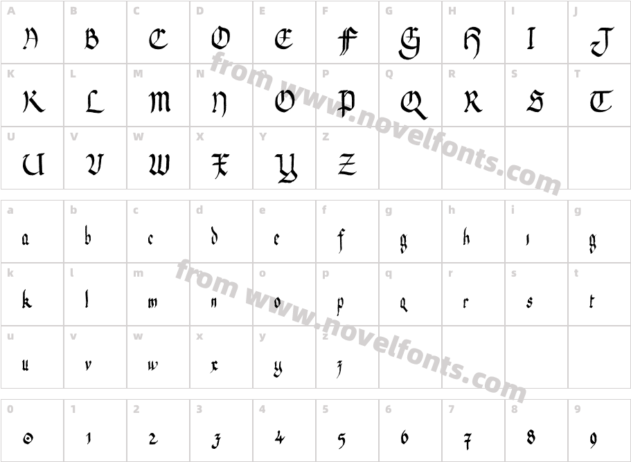 Lilian Scheaffer GothicCharacter Map