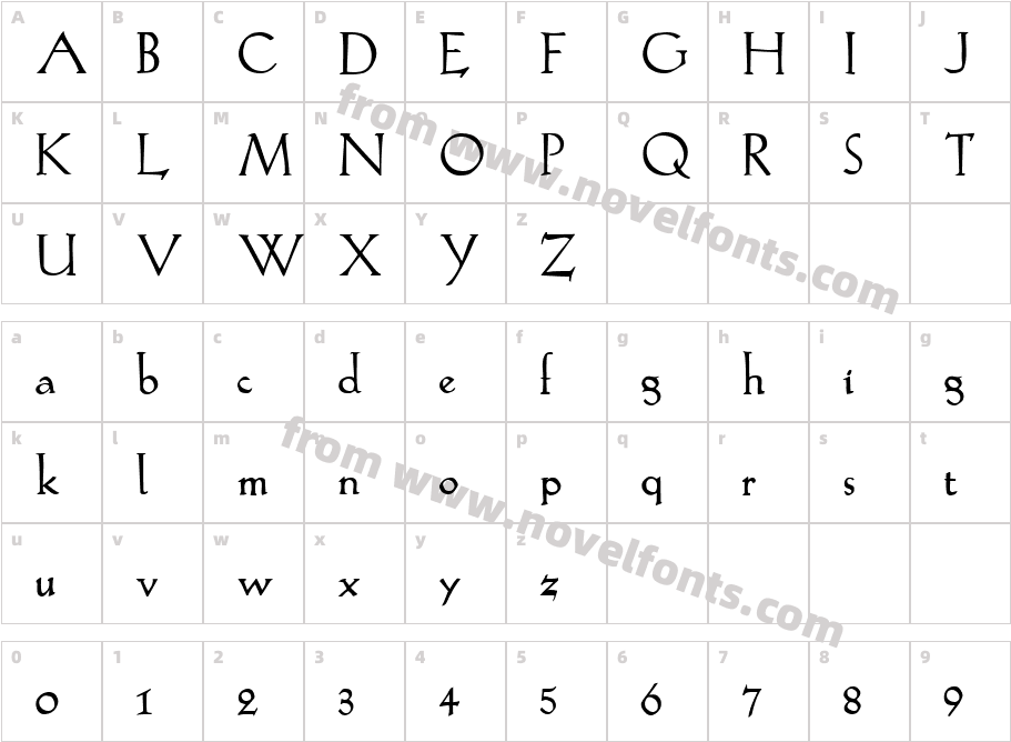 Lilith BoldCharacter Map