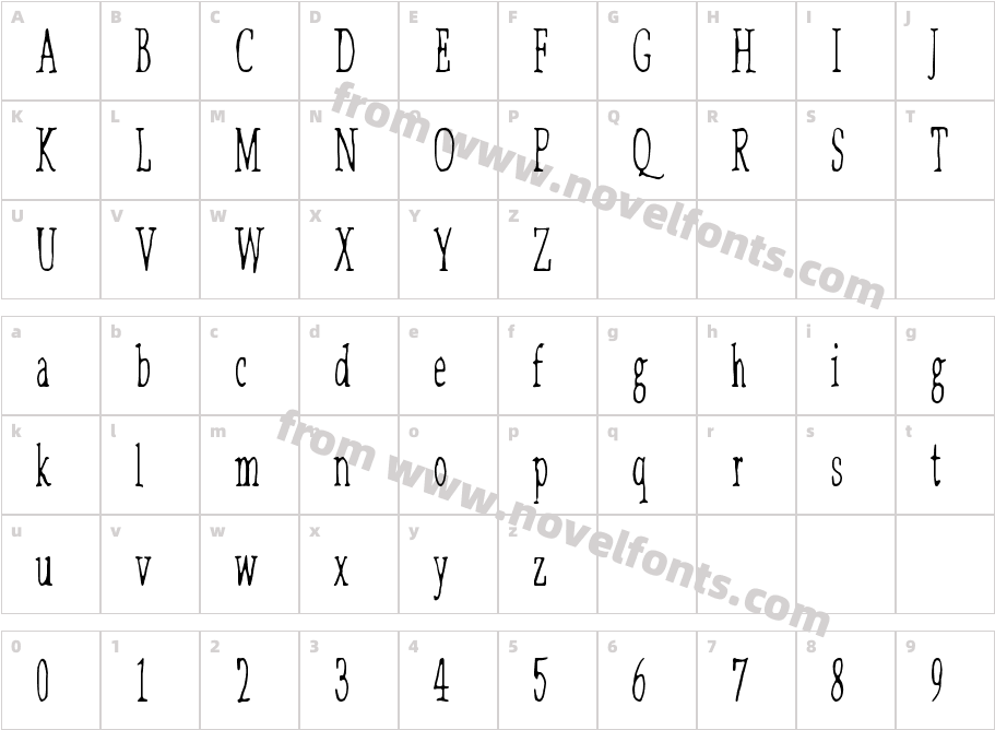 Lilith XCharacter Map