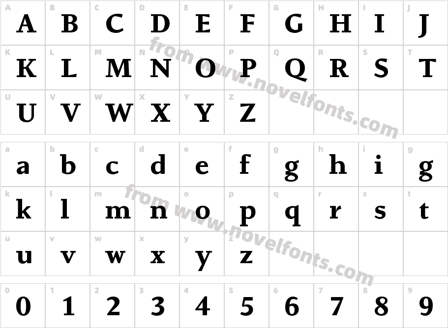 Conqueror Slab BoldCharacter Map