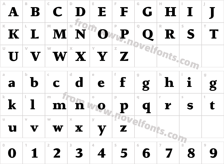 Conqueror Slab Extra BoldCharacter Map