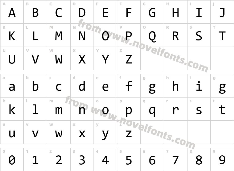 Consolas with YaheiCharacter Map
