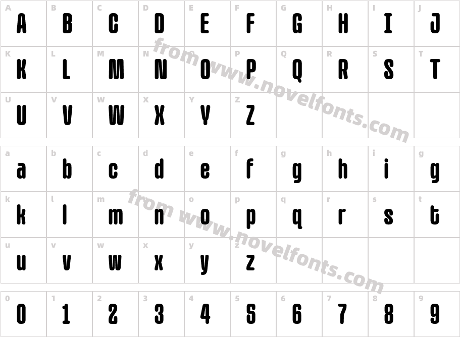 Cook CondenshineCharacter Map
