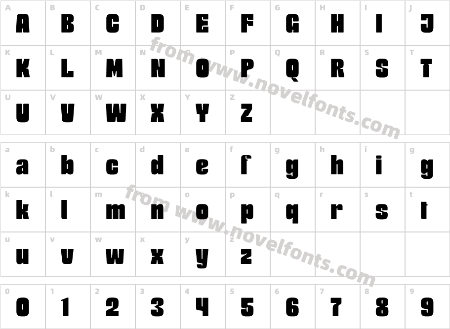 Cook TypotranceCharacter Map