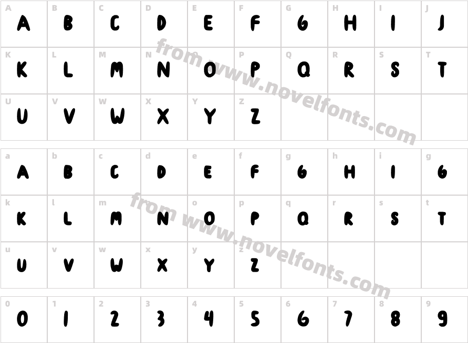 Cookies Roma RegularCharacter Map