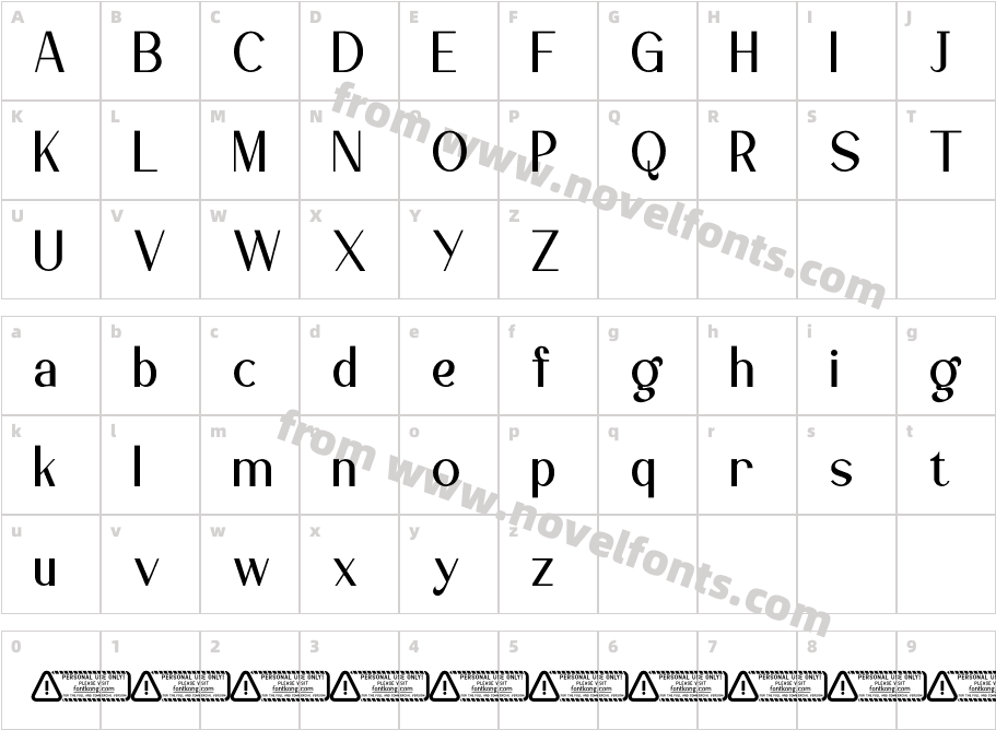 Copawave PERSONAL USE ONLY!Character Map