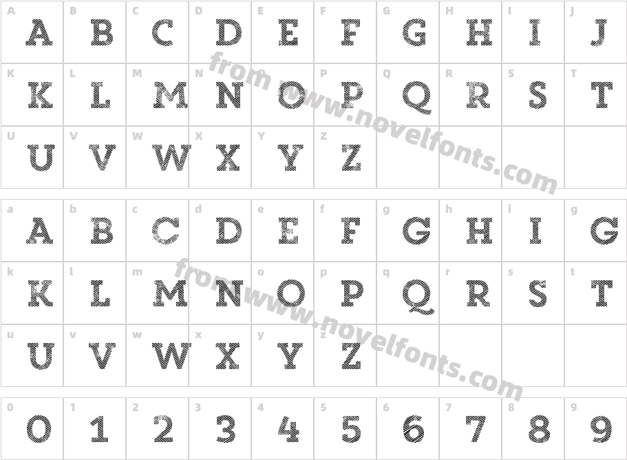 Core Magic Rough 2D Line1 W00Character Map