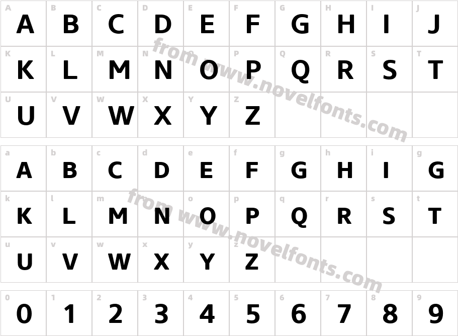 Core Sans NR W02 SC 65 BoldCharacter Map