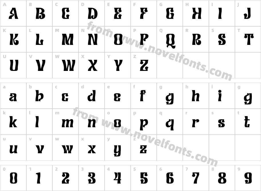 Corela RegularCharacter Map