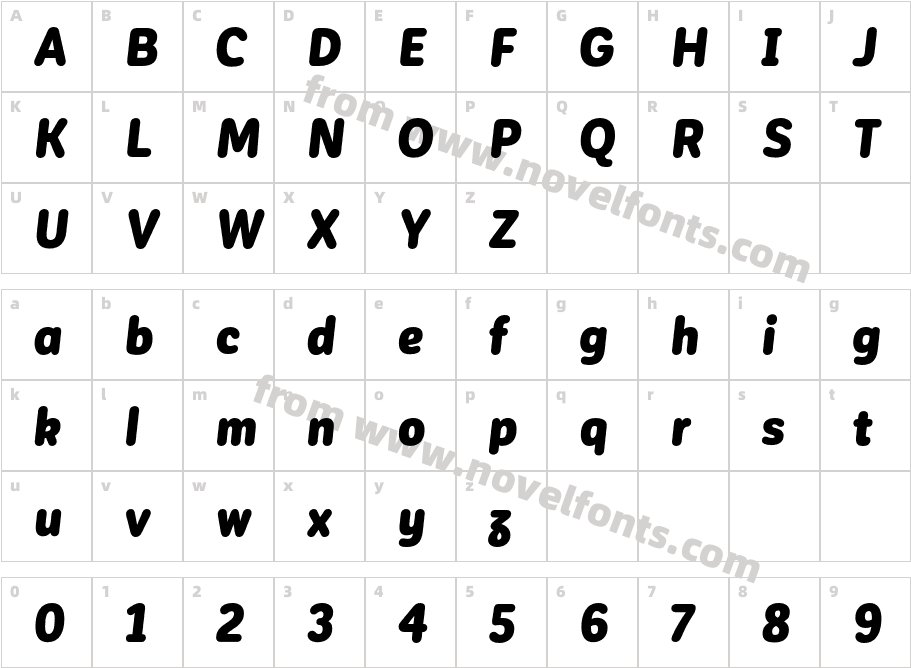 Corp Sans Rd Alt Black Cnd ItCharacter Map