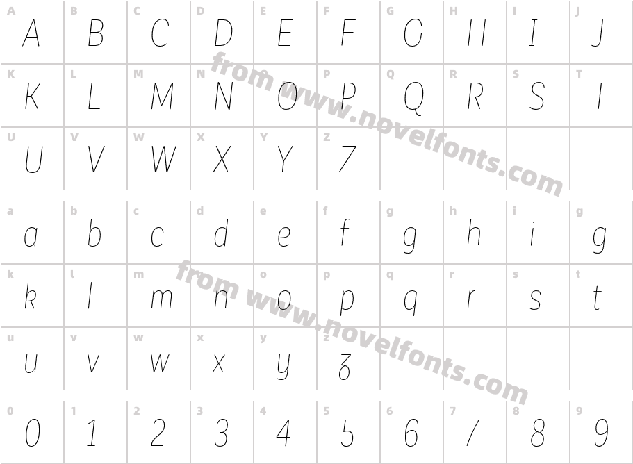 Corp Sans Rd Alt Hair Cnd ItCharacter Map