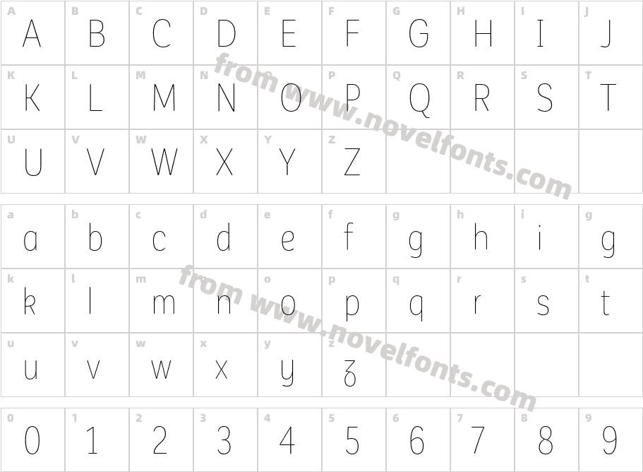 Corp Sans Rd Alt Hair CndCharacter Map