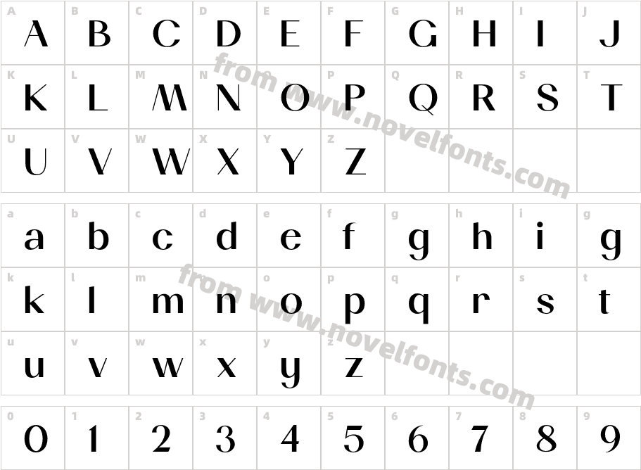 Cosen BoldCharacter Map