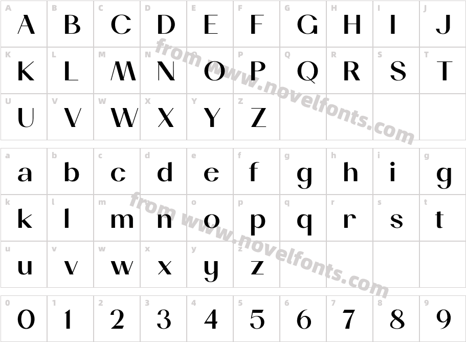 Cosen BoldCharacter Map