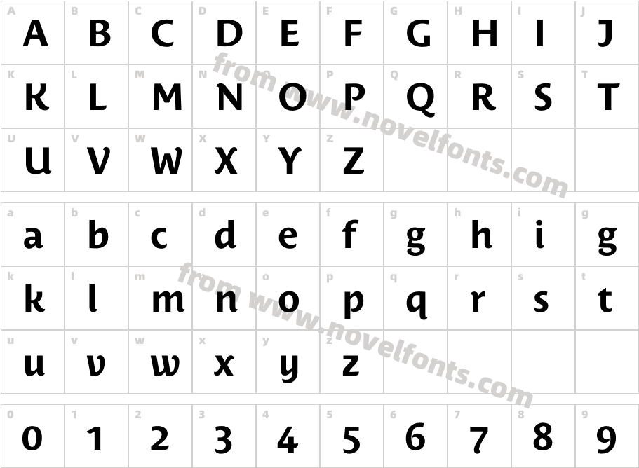Costa Std BoldCharacter Map