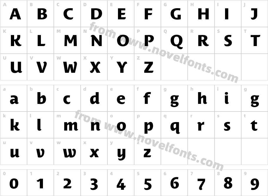 Costa Std Extra BoldCharacter Map