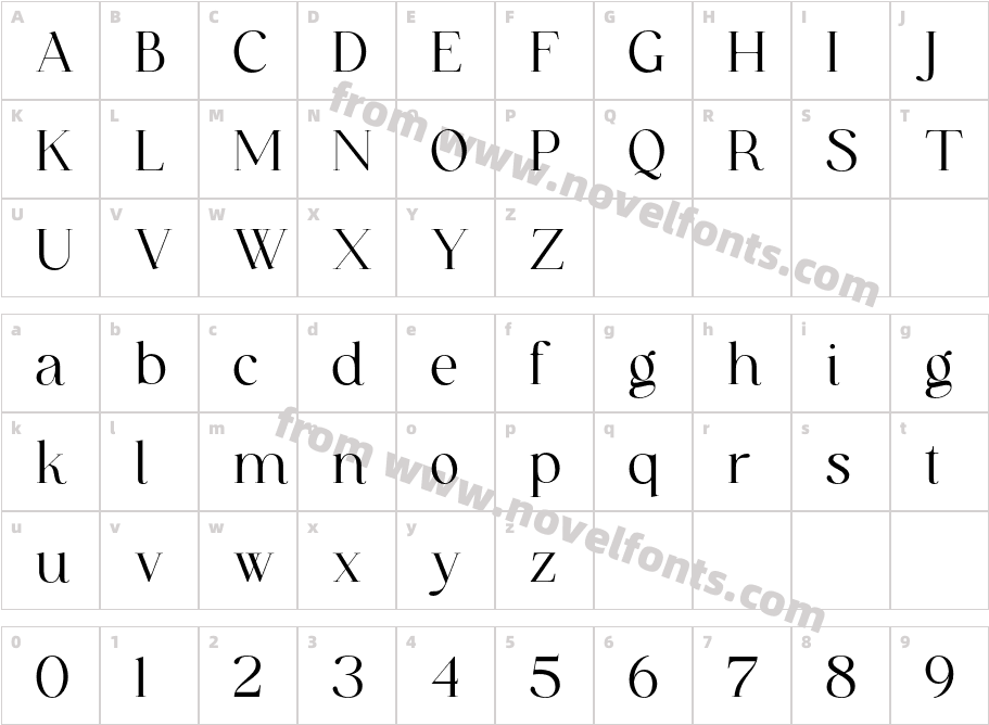 Cotta RegularCharacter Map