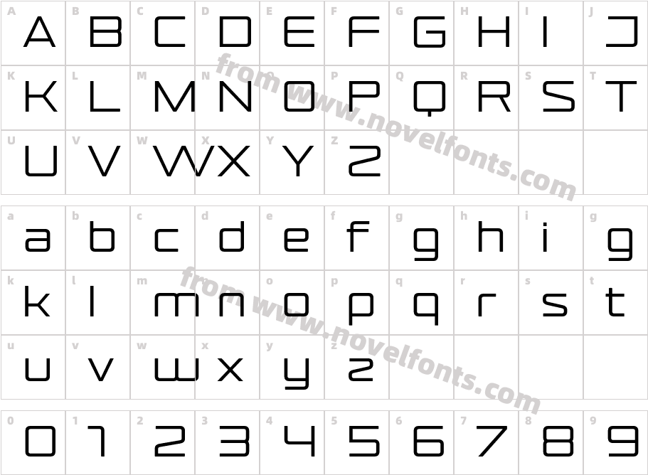 Cottox Soft001 RegularCharacter Map