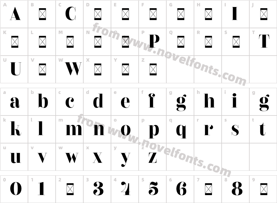 Couturier Poster BoldCharacter Map