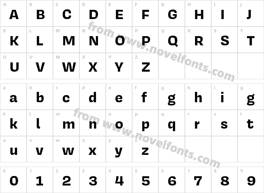 Covik Sans BoldCharacter Map