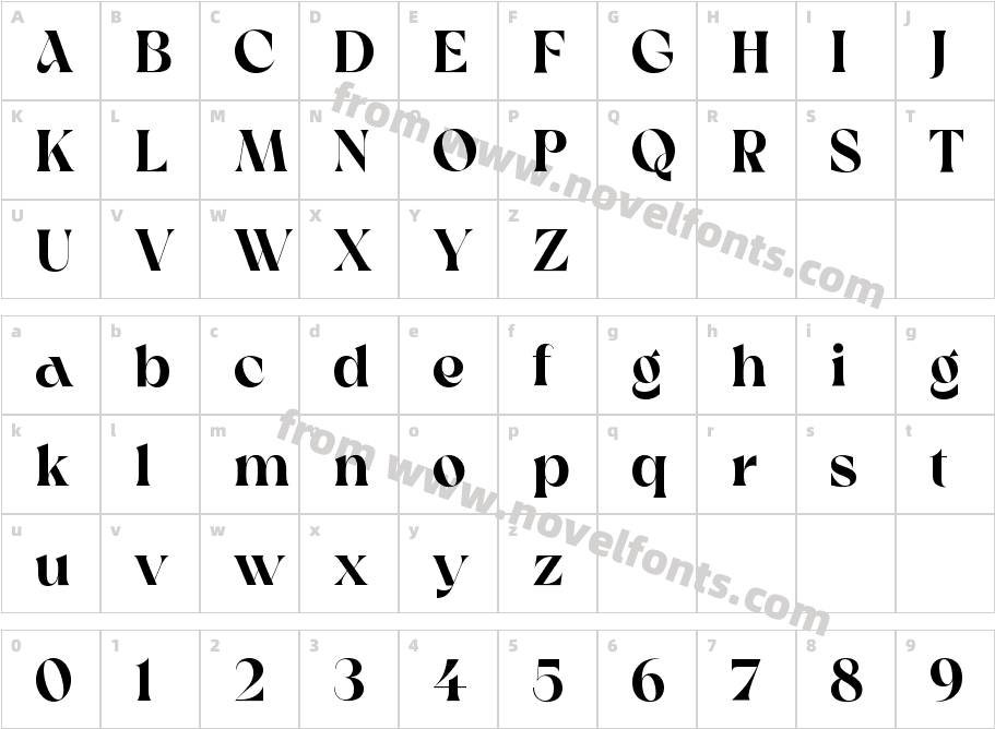 Crake BoldCharacter Map