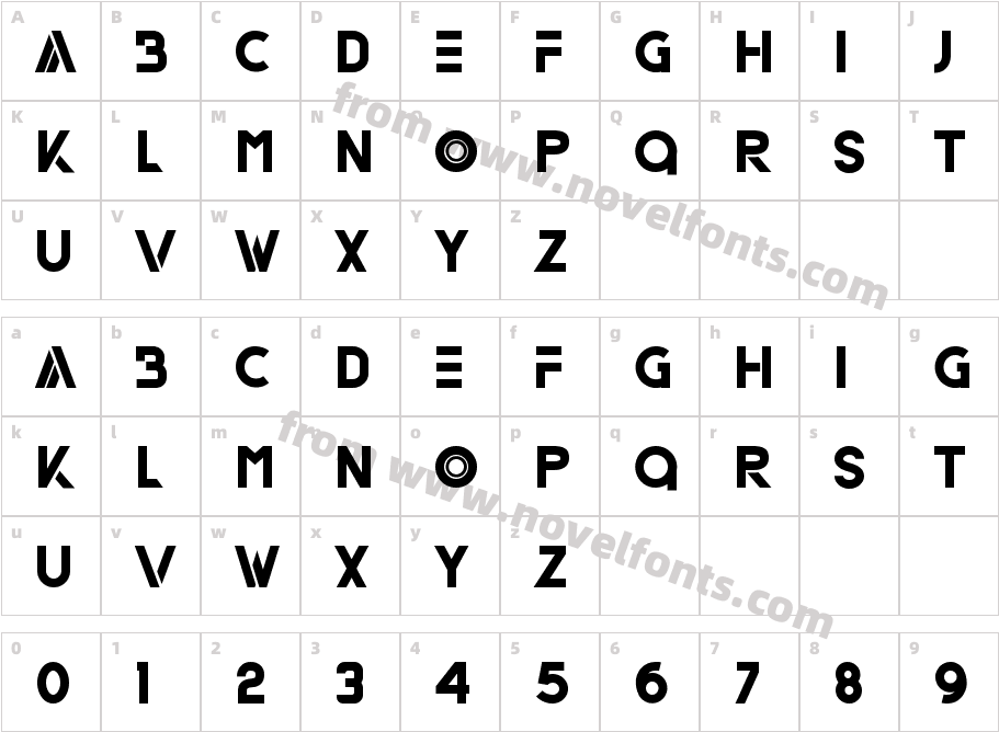 Creadinal RegularCharacter Map