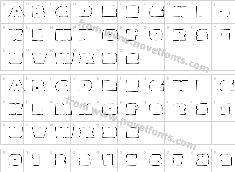 Linemaster-RegularCharacter Map