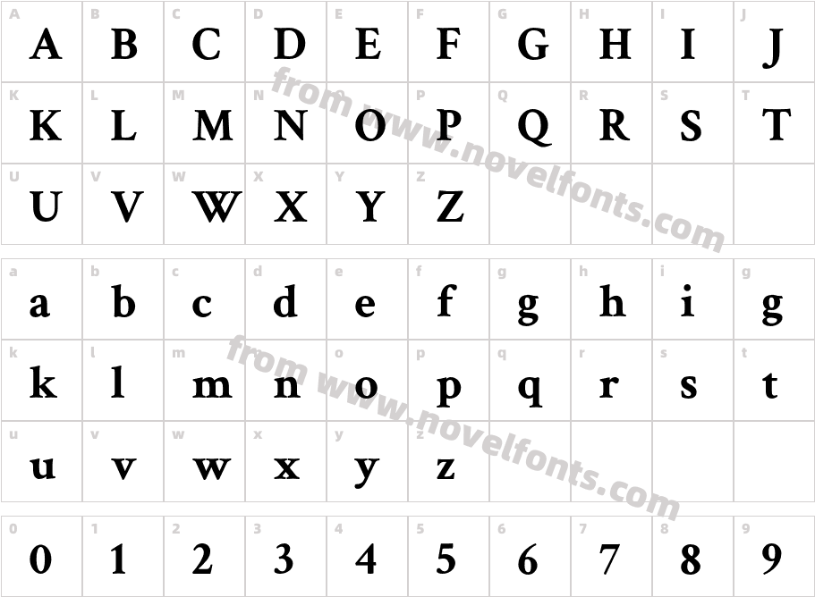 Crimson BoldCharacter Map