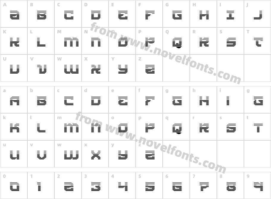 Crimson Destroyer GradientCharacter Map