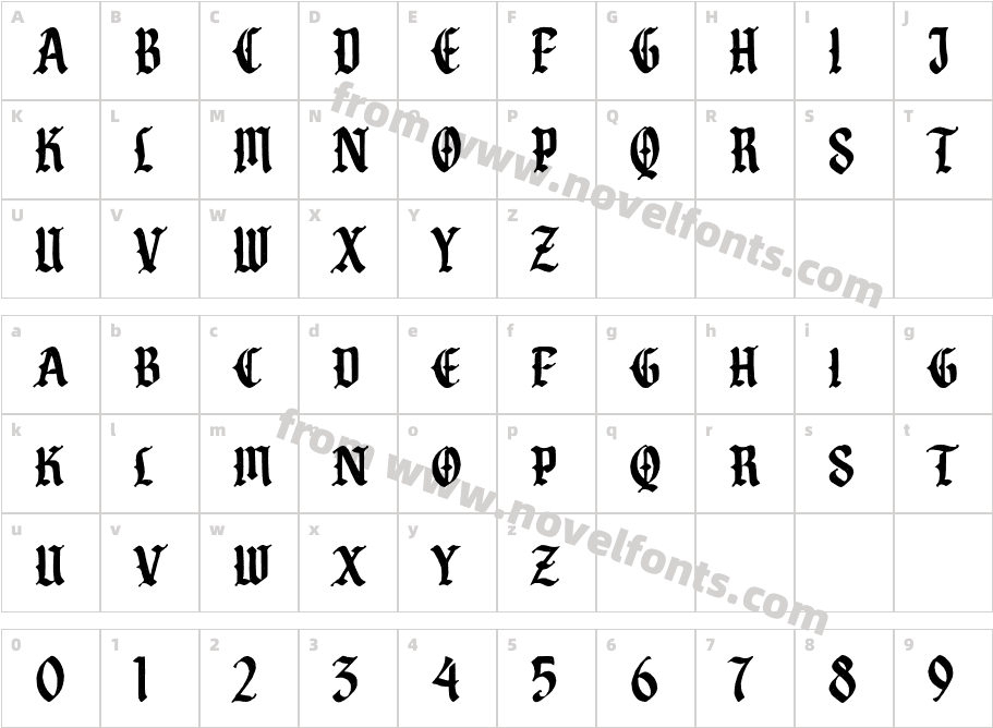 Cristone RegularCharacter Map